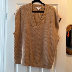 Time and Tru Tan V-Neck Sweater